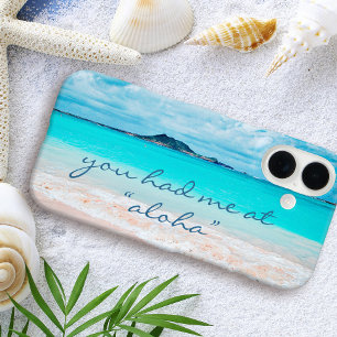 Coque iPhone 16 Citation Aloha Hawaï Océan Turquoise Plage de Sabl
