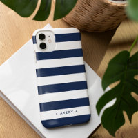 Classic Navy & White Stripe Personnalisé