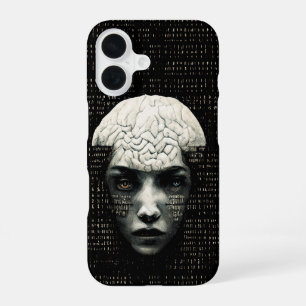 Coque iPhone 16 Code binaire de Matrix Man
