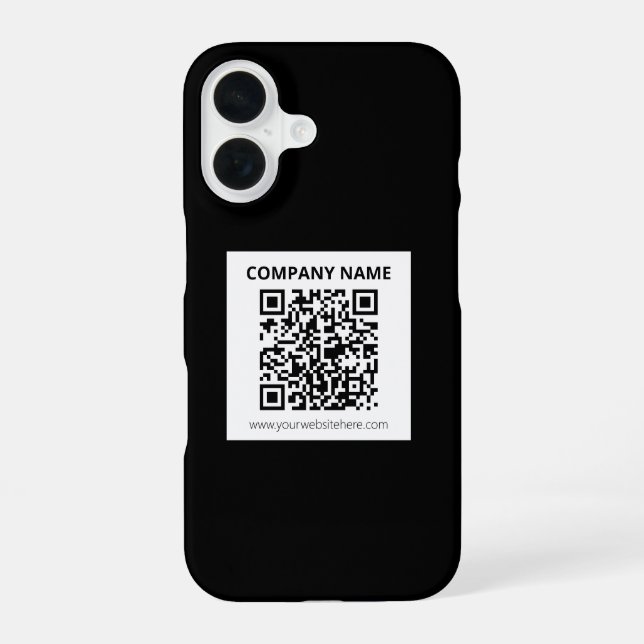 Coque iPhone 16 Code QR modifiable et conception simple personnali (Verso)
