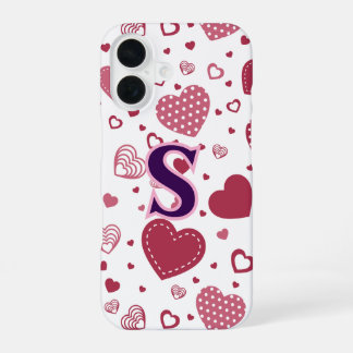 Coque iPhone 16 Coeurs de charme Design élégant et élégant