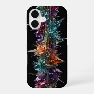 Coque iPhone 16 Colonne de fragment de cristal pointu - Or Téalu M