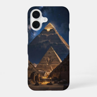 Coque iPhone 16 Complexe pyramidal majestueux la nuit pour iphon