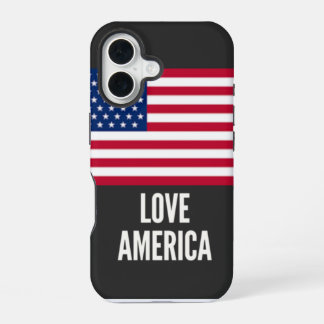 Coque iPhone 16 Conception de drapeau américain patriotique pour l
