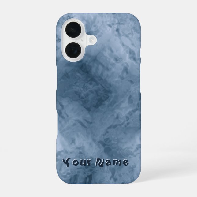 Coque iPhone 16 Conception de l'eau - (Verso)