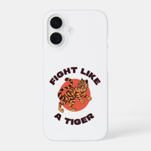 Coque iPhone 16 Conception de motivation Combattez comme un tigre