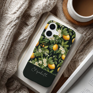 Coque iPhone 16 Conception personnalisée Cottagecore motif citron