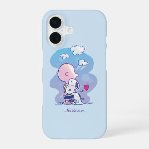 Coque iPhone 16 Confort et sécurité Charlie & Snoopy Hug