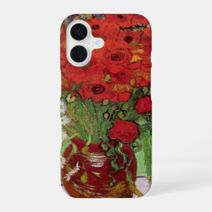 Coque iPhone 16 Coquelicots rouges et marguerites par Vincent van