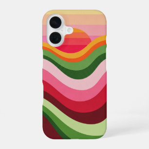 Coque iPhone 16 Coucher de soleil vintage sur melon
