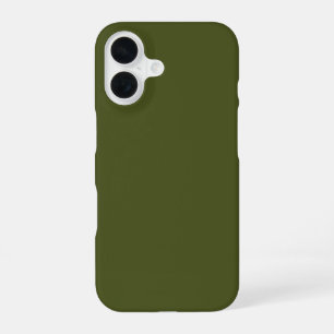 Coque iPhone 16 Couleur solide verte de l'Armée