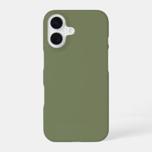 Coque iPhone 16 Couleur solide verte Sage
