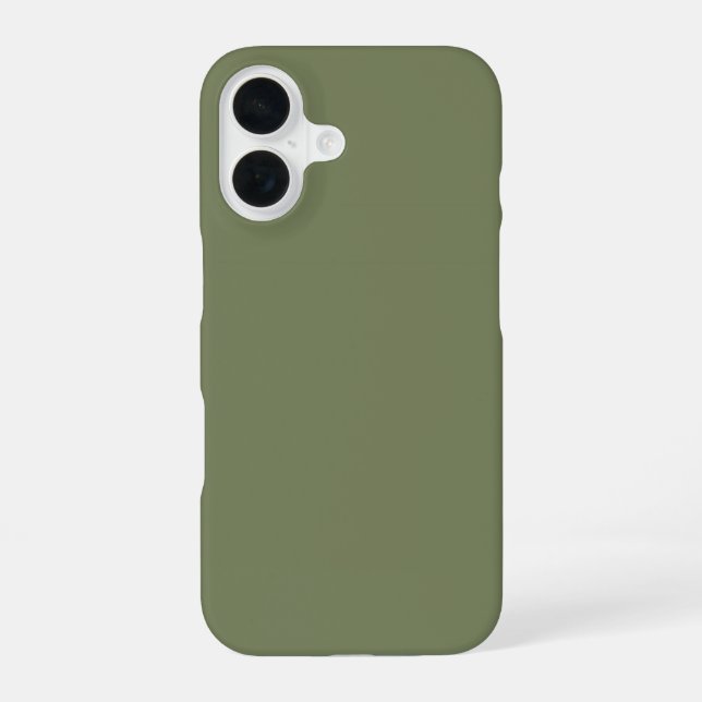 Coque iPhone 16 Couleur solide verte Sage (Verso)