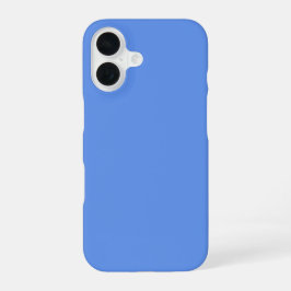 Coque iPhone 16 Couleur uni bleu Cornflower