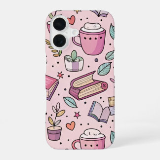 Coque iPhone 16 Cozy Bookworm Coffee iPhone Case Reading Lover 