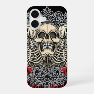 Coque iPhone 16 Crâne gothique et œil qui voit tout