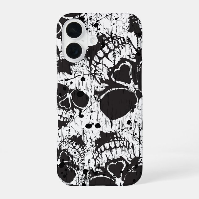 Coque iPhone 16 crâne grinçant (Verso)