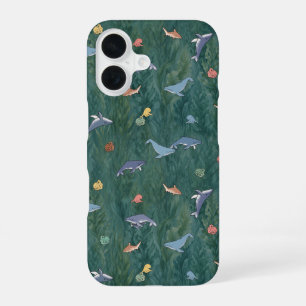 Coque iPhone 16 Créatures Océaniques (Baleine, Pieuvre & Requin)