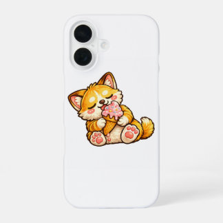 Coque iPhone 16 Crème Glacée de Chat Mignon