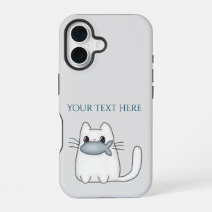 Coque iPhone 16 Cute chat avec poisson Prix