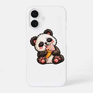 Coque iPhone 16 Cute Panda Ice Cream