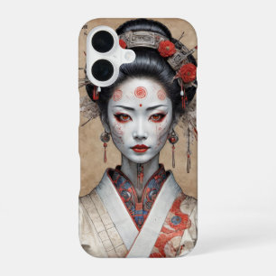 Coque iPhone 16 Cyborg geisha Japon moderne couverture
