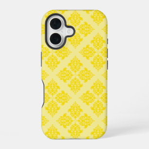 Coque iPhone 16 Damas marocaine jaune or