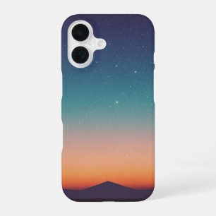 Coque iPhone 16 Dégradé de ciel étoilé vintage