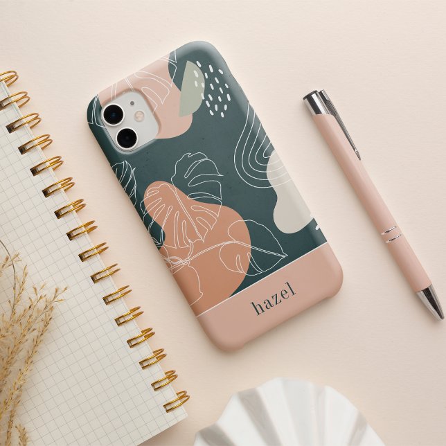 Coque iPhone 16 Désert et forêt Boho Tropical Monstera Leaf (Créateur téléchargé)