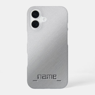 Coque iPhone 16 Design en métal brossé -