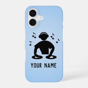 Coque iPhone 16 DJ qui fait tourner des disques, Disc Jockey pour