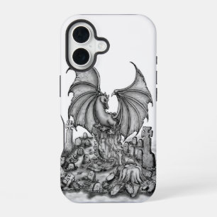 Coque iPhone 16 Dragon avec Zombie