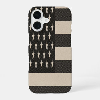 Coque iPhone 16 Drapeau américain rétro