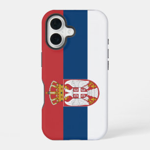 Coque iPhone 16 Drapeau d'État serbe