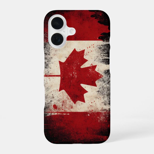Coque iPhone 16 Drapeau du Canada (Verso)
