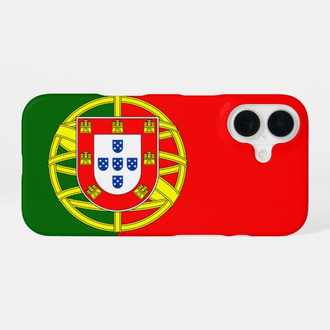 Coque iPhone 16 Drapeau Portugal (Verso Horizontal)
