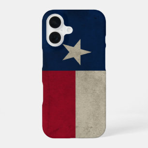Coque iPhone 16 Drapeau Texas Grunge - Étoile solitaire