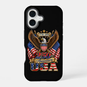 Coque iPhone 16 Drapeau USA 250e anniversaire 250 ans d'Amérique