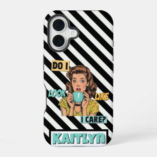 Coque iPhone 16 Échange de cadeaux Pop Art Christmas