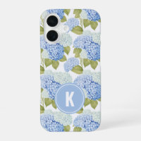 Élégant Motif de fleurs d'hydragea bleu