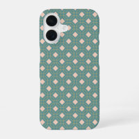 Élégant Turquoise Blush Mid Century Motif moderne