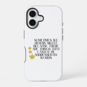 Coque iPhone 16 Émotions Silencieuses – Citation Profonde sur les