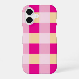 Coque iPhone 16 en vichy Motif