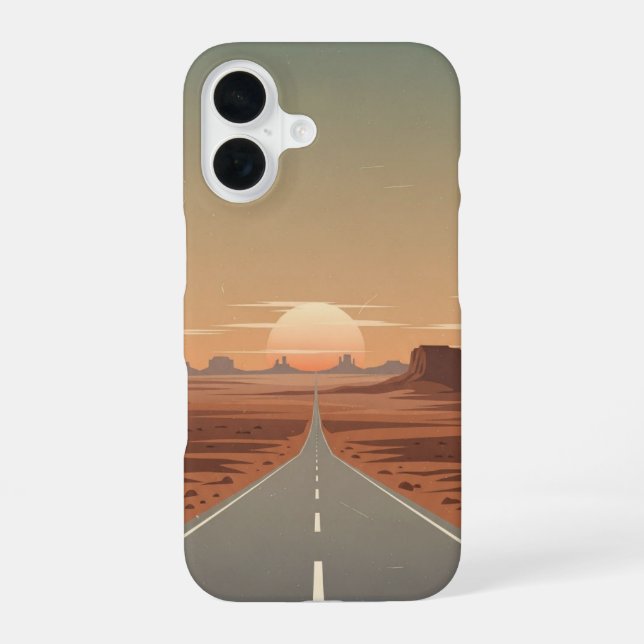 Coque iPhone 16 Endless Desert Highway (Verso)