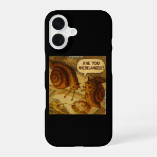 Coque iPhone 16 Escargot Curieux & Dessin Animé Parodique de Miche