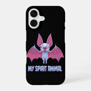 Coque iPhone 16 Esprit animal chauve-souris albinos excentrique