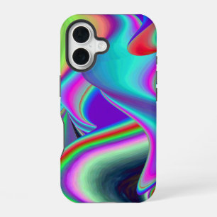 Coque iPhone 16 Esprit de brise estivale, Abstrait Rainbowart 3D