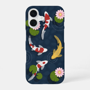 Coque iPhone 16 Étang japonais de poissons Koi