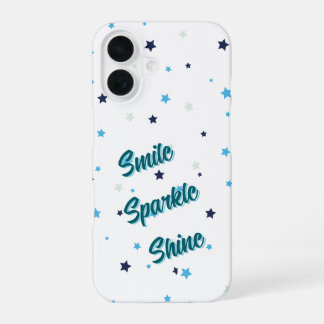 Coque iPhone 16 Étoiles esthétiques simples – Sourire Étincelle Br