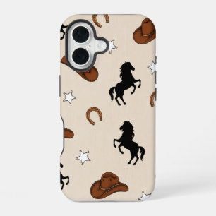 Coque iPhone 16 Étui de téléphone Cowboy occidental - Vintage